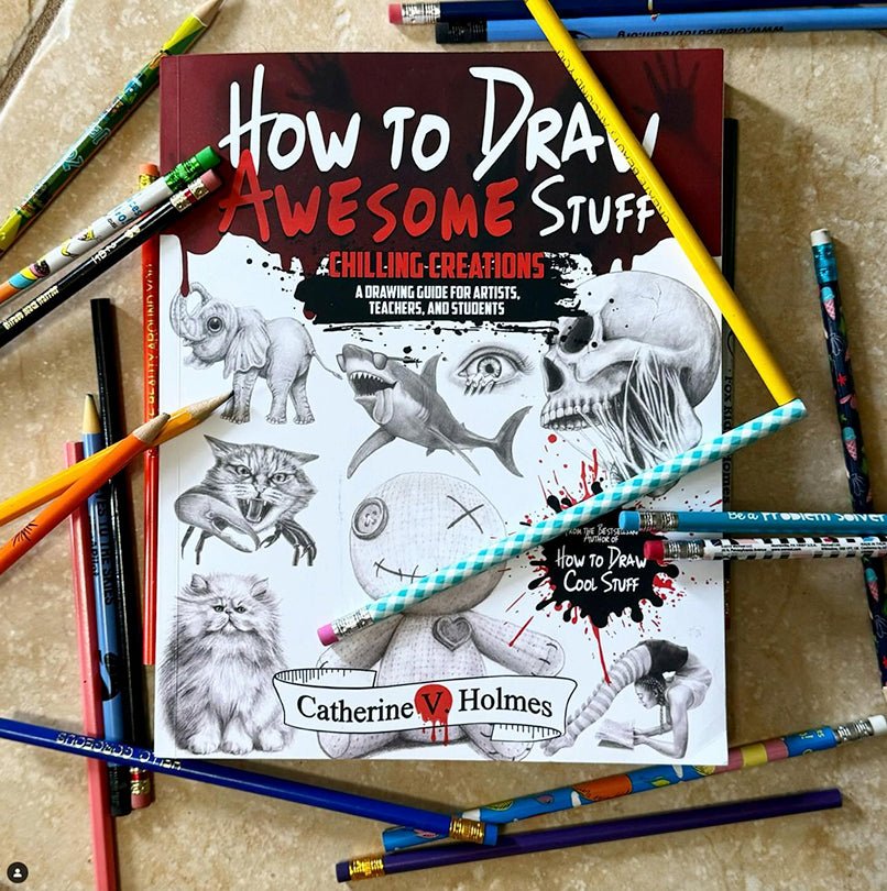 How to Draw Awesome Stuff - Chilling Creations: A Drawing Guide for Artists, Tea - Library Tales Publishing