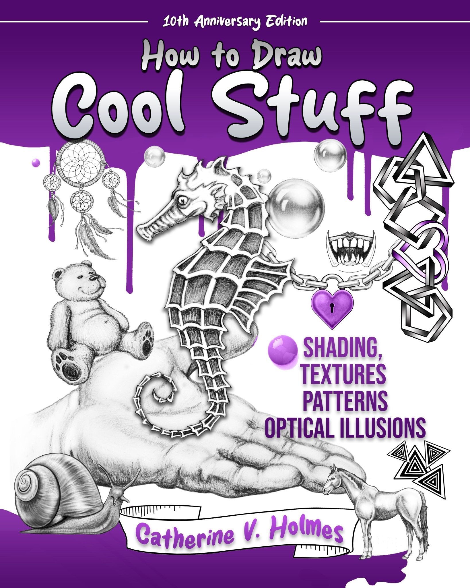 How to Draw Cool Stuff: Shading, Textures and Optical Illusion (2024 Edition) - Library Tales Publishing